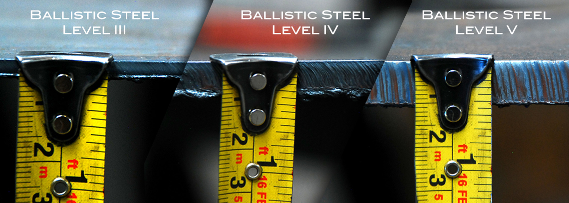 Different ballistic steel calibers